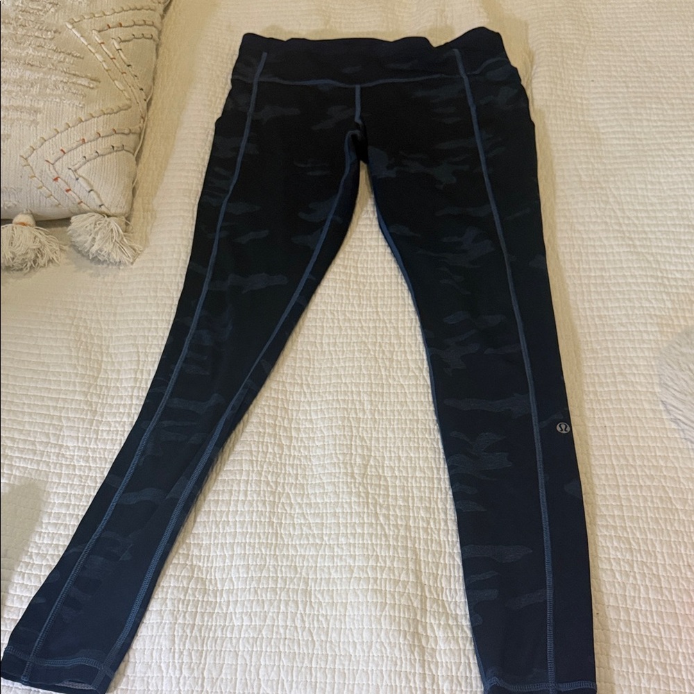 Lululemon Dark Blue Camouflage Leggings